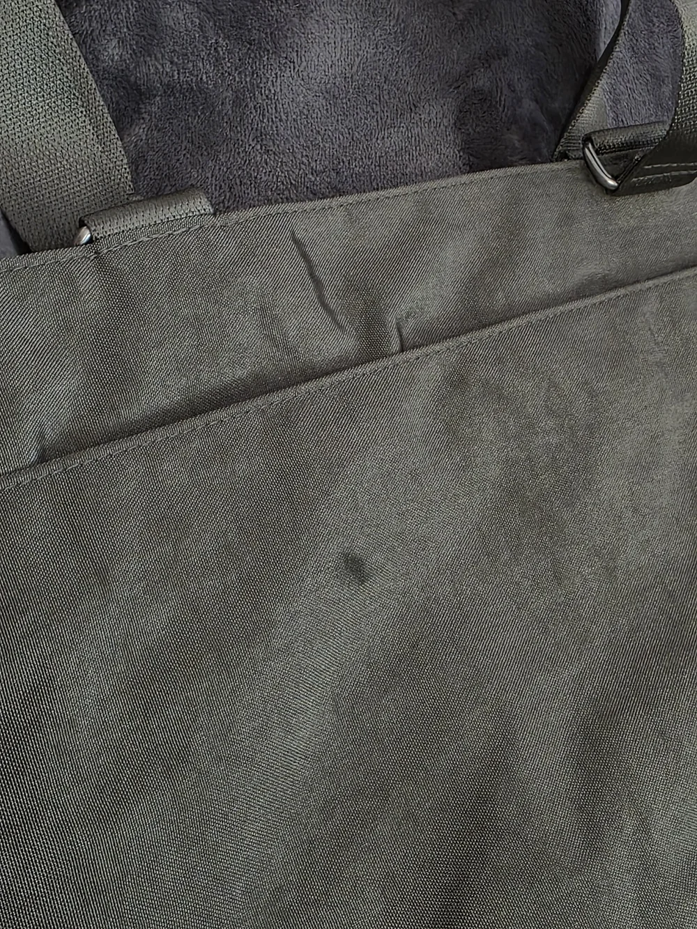 Baggallini Any Day Laptop Tote RFID Travel Work Bag Silver Metallic Gray